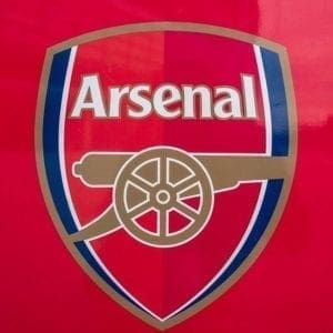 Image of Arsenal's Club Emblem. The team's Emirates Stadium has high water flow rates